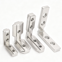 Connecteur d'angle intérieur à rainure, support d'angle en L à 90 degrés pour assemblage de profilés en aluminium à rainure en T