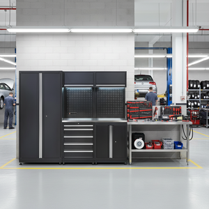 Banco de Trabajo Modular Multifuncional para <span class=keywords><strong>Taller</strong></span> |   Caja de <span class=keywords><strong>Herramientas</strong></span> con <span class=keywords><strong>Panel</strong></span> Colgante, Acero SPCC, Cerradura con Llave, OEM/ODM, Gabinete Personalizado en Oferta - Product Image 1