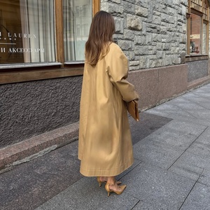 Gabardina Larga para Mujer, Clásica, Oversize, Impermeable, Chaqueta de Otoño e Invierno, Venta al Por Mayor OEM - Product Image 2