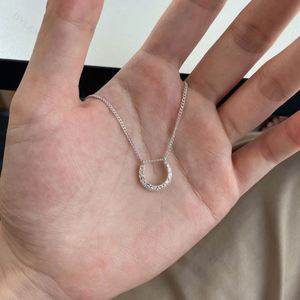 Dylam Trendy 925 Sterling Silver <b>Necklace</b> Rhodium Plated U Shape Women Pendant Dainty <b>Necklace</b> for Women <b>Girlfriend</b> Mom - Product Image 4