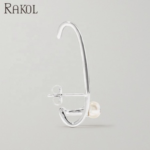 RAKOL EP2667 Clips de oreja de diamantes de imitación coreanos Pendientes de cristal simples - Product Image 4