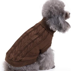 Pet Knitted <b>Sweater</b> Solid Yellow Polyester Vest For Small <b>Dogs</b> Bichon Frise Pomeranian Autumn Winter Wear - Product Image 4