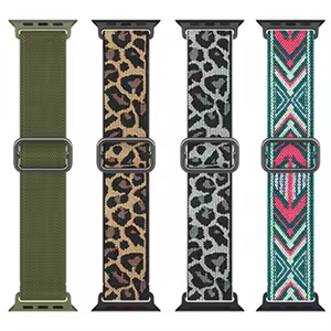 Coolyep Tùy Chỉnh 42/44/45Mm Sang Trọng Smartwatch Ban Nhạc Dây Đeo Cổ Tay Đàn Hồi Bện Mềm Nylon Dây Đeo Đồng Hồ Cho Apple Đồng Hồ - Product Image 2