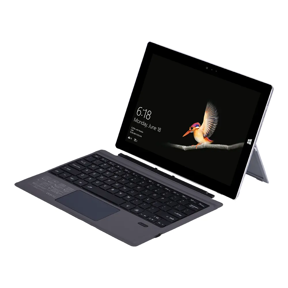 For Amazon Best Selling Surface pro 3 4 5 6 Ultra-thin Super Fiber Wireless Keyboard with Touchpad