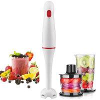 Ensemble de mixeur plongeant multifonction 5 en 1, puissant, 600 W, 2 vitesses, lames en acier inoxydable, hachoir, mixeur à fruits