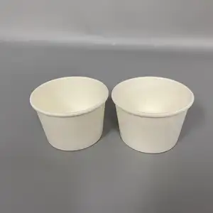 सफेद आइस क्रीम कागज कप 16oz 32oz कस्टम लोगो डबल पीई लेपित आइसक्रीम पैकिंग कप