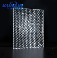 Feuille acrylique micro-prismatique diffuseur de lumière LED anti-éblouissement optique clair UGR 1,2 mm 1,5 mm 2 mm