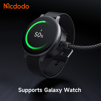 Mcdodo 421 60W USB-C vers USB-C + Chargeur sans fil PD rapide et magnétique, câble en nylon 2 en 1 pour Samsung Galaxy Watch, câble de 1,2 mètre