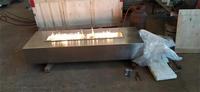 Table de foyer extérieur en acier inoxydable à gaz, personnalisée en usine, pour terrasse et fêtes