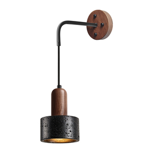 Applique <span class=keywords><strong>da</strong></span> <span class=keywords><strong>Parete</strong></span> in Travertino Stile Mid-Century <span class=keywords><strong>con</strong></span> <span class=keywords><strong>Braccio</strong></span> in Metallo Nero e Paralume in Pietra, Luce LED Calda per Soggiorno e Arredamento Casa - Product Image 6