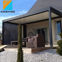 Pergola motorisée en aluminium imperméable avec lames orientables automatiques, pergola en aluminium pour l'extérieur