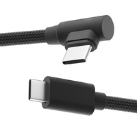 Cable USB Tipo C de Carga Rápida de 90 Grados, 5A PD, Revestimiento de Nailon, Longitud de 2M/1M, con Transferencia de Datos para Computadora e Impresora