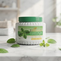 OEM Menthe Verte Rafraîchissante Exfoliante Élimine les Peaux Mortes Éclaircissante Hydratante Masque Exfoliant à l'Argile Visage et Corps pour Hommes et Femmes