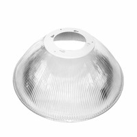 90 120 degrés LED haute baie pc abat-jour 19 pouces led diffuseur de lumière avec couvercle inférieur pour 100w industriel usine lumière