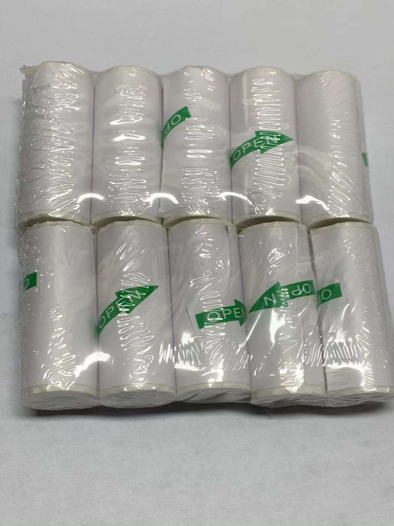 50 rouleaux de papier adhésif blanc