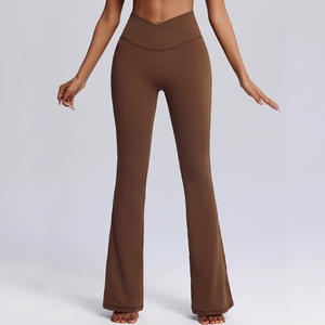 Leggings sportivi <span class=keywords><strong>arancioni</strong></span> taglie forti pantaloni da Yoga lunghi da donna pantaloni da ginnastica Fitness da corsa a vita alta - Product Image 4