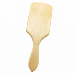 Renkli gökkuşağı dalga pimleri ahşap saplı ahşap fırça uzun saç fırçası - Product Image 6