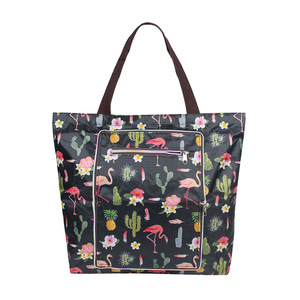 Bolsa de compras plegable con estampado de dibujos animados de estilo coreano, bolsa de tela Oxford impermeable de gran capacidad, bolso de hombro portátil - Product Image 5