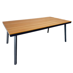 Set da pranzo con struttura in acciaio <span class=keywords><strong>per</strong></span> Veranda e giardino, bracciolo in legno, <span class=keywords><strong>mobili</strong></span> da esterno, balcone, cortile - Product Image 6