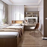 Lit double intelligent Tatami avec massage, rangement intégré, design moderne et multifonctionnel, idéal pour les mariages