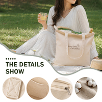 Sac fourre-tout en toile personnalisable de haute qualité, directement de l'usine, avec petite poche latérale, réutilisable pour les courses au supermarché