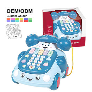 Zhorya tirer intelligent musical multi-fonction téléphone voiture jouets dessin animé bébé téléphone jouets avec musique - Product Image 1