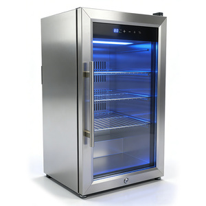 CB Mini Commercial Refrigerator Stainless Steel and Glass Door <b>Fridge</b> for Household Outdoor Kitchen Free-standing Installation H - Product Image 2