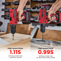 AEROPRO L901 Perceuse Visseuse Sans Fil 20V Kit 2 Vitesses Variables Mandrin Auto-Serrant Mini Perforateur Outils Personnalisables pour Application Bois et Acier