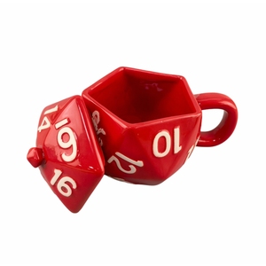 Mug à café en céramique 3D Critical Hit D20 avec couvercle, capacité 301-400 ml, style dessin animé, idéal pour les cadeaux - Product Image 2