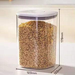<b>Stackable</b> Rectangle Food <b>Storage</b> <b>Containers</b> With Plastic Lids For Kitchen Freshness Preservation Minimalist Design PP Material - Product Image 3