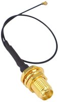 Câble coaxial Aurora Yu SMA femelle vers UFL RG1.13 10 cm noir/gris, extension d'antenne WiFi