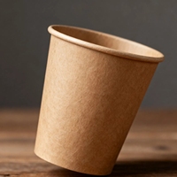 Gobelets à café jetables en carton simple paroi 16 oz 12 oz, impression dorée, recyclables, en papier kraft 100% bagasse de canne à sucre