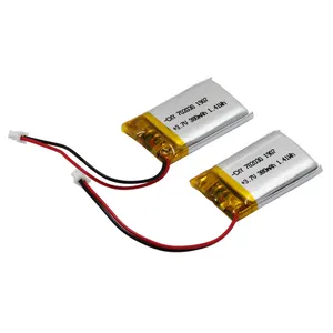 BIS KC CE Certification Real Capacity Free Sample Hot Selling 702030P 3.7V 380mAh Rechargeable Lithium Polymer Battery For Robot Etc Lithium Battery