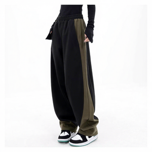 <span class=keywords><strong>Pantalon</strong></span> de survêtement patchwork streetwear pour <span class=keywords><strong>femme</strong></span>, coupe banane, ample, large, style harem, longueur intégrale, design unique - Product Image 3