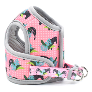Arnés de nailon transpirable con cadena de correa de perro estilo deportivo de lujo personalizado para razas pequeñas y medianas Neopreno estampado a la moda para gatos - Product Image 1