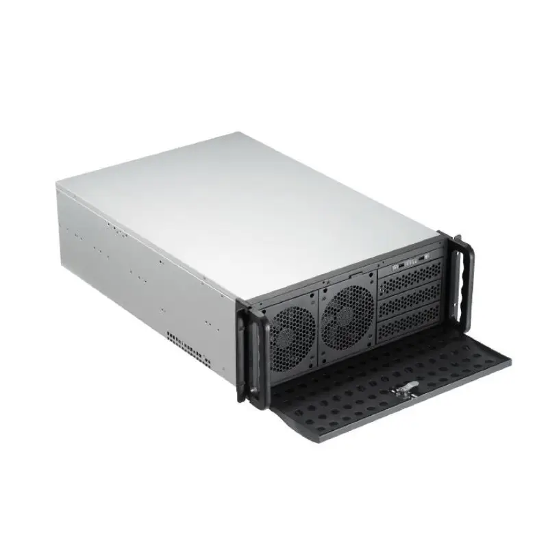 Aangepaste 650Mm Server Chassis Mount 5.25 ''3cd-rom 3.5'' 10hdd Standaard Atx 4u Rackmount Server Case