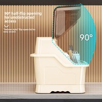 Égouttoir à vaisselle multifonctionnel extra-large pour comptoir, organisateur de bols et baguettes, boîte de rangement en plastique pour armoire de cuisine