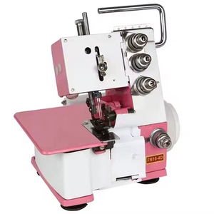 Máquina de coser overlock doméstica de 4 hilos, industrial, de doble aguja, con pie de arrastre, para ribetear prendas de punto - Product Image 1