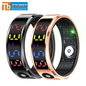 Anillo Inteligente R12 con Pantalla a Color, Monitor <span class=keywords><strong>de</strong></span> Frecuencia Cardíaca, Oxígeno en Sangre, Sueño y Salud, Anillo Inteligente <span class=keywords><strong>de</strong></span> Acero Inoxidable con Pantalla - Product Image 1