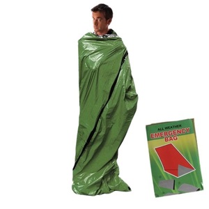 Saco de Dormir de Emergencia para Exteriores, Manta Térmica de Polietileno, Estilo Sobre, Color Verde Militar, para Adultos, Disponible en Guangdong - Product Image 4