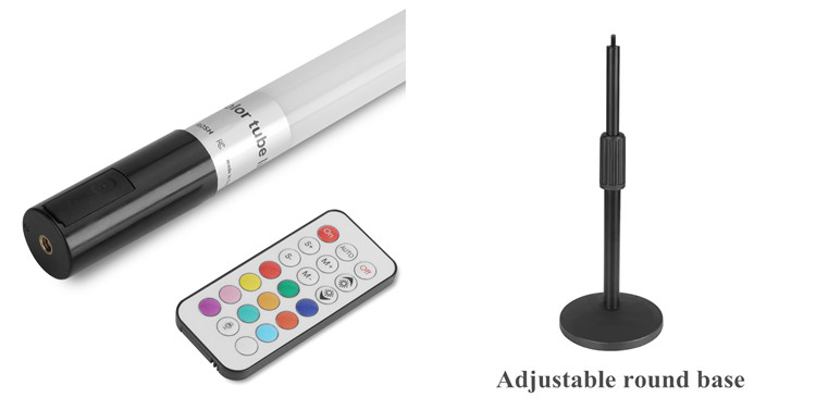 RGB tuble /Adjustable round base