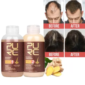 Marque privée Cheveux bio Cultiver Shampooing au gingembre Shampooing anti-chute de cheveux et après-shampoing Shampooing naturel à base de plantes pour une croissance rapide des cheveux