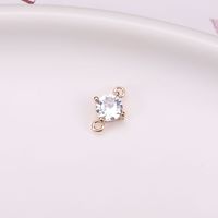Pendentifs ronds en cuivre et cristal couleur or 18 carats pour la fabrication de bijoux DIY, accessoires pour colliers et boucles d'oreilles