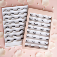 Faux cils naturels et charmants en demi-bande, effet œil de chat, en vison synthétique, vente en gros, 15 mm, bande transparente, demi-cils œil de chat
