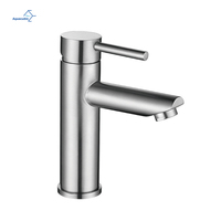 Robinet mélangeur de salle de bain en acier inoxydable 304 OEM, monotrou, à poser sur le comptoir, pour lavabo