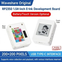 Papan Pengembangan Wareshare RP2350A Layar E-Ink 1.54in WiFi BLE Sensor Suhu SHTC3 Terminal IoT Dashboard Rumah Pintar