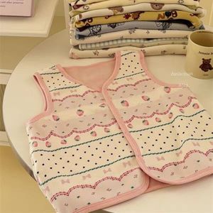 Child Star Circle Kids Fleece Vest Thick Warm Autumn Winter Boys Girls Baby Tops With Smile Pattern - Product Image 3