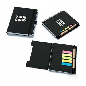 Wholesale Custom A6 Size Notebooks with Printed Logo PU <b>Leather</b> Cover Journal Notebook for Office School Promo Business Gift - Product Image 1