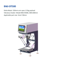 Robot Delta à grande vitesse Doingwin BWJ-DT500 pour la préhension et le tri de précision de composants de petite taille (5-30 mm) dans l'industrie alimentaire, l'électronique et l'emballage