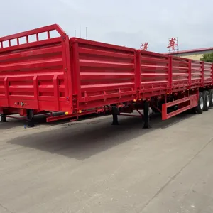 Giá tốt 3 trục 40 tấn bên tường Cargo Truck Trailer với thiết kế cổ điển